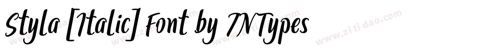 Styla [Italic] Font by 7NTypes字体转换